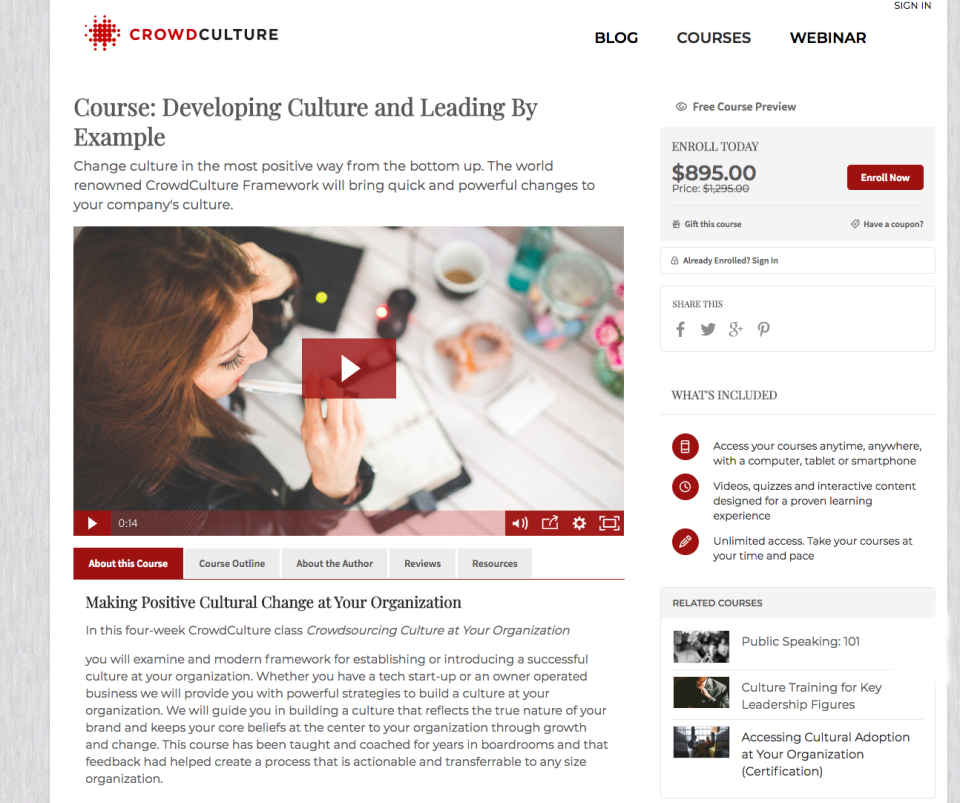 screenshot of Thought Industries